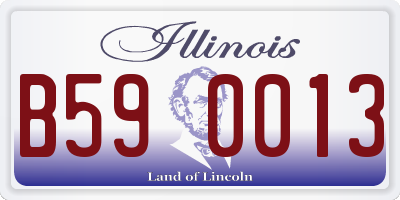 IL license plate B590013