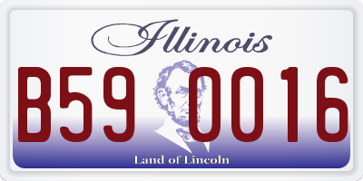 IL license plate B590016