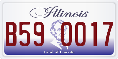 IL license plate B590017