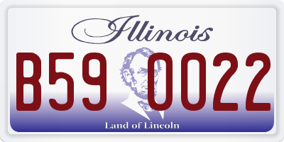IL license plate B590022