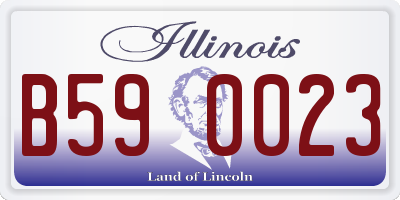 IL license plate B590023