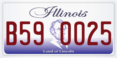 IL license plate B590025