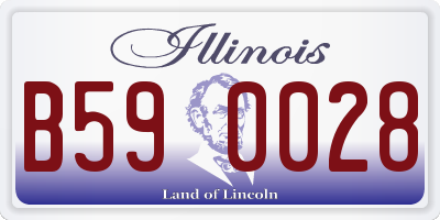 IL license plate B590028