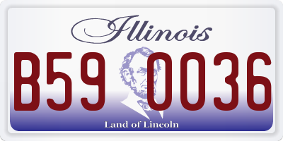 IL license plate B590036