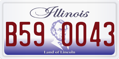 IL license plate B590043