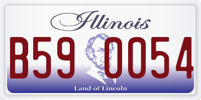 IL license plate B590054
