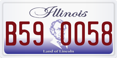 IL license plate B590058