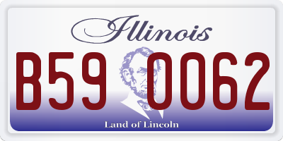 IL license plate B590062