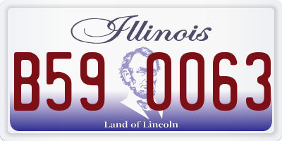 IL license plate B590063