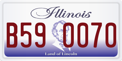 IL license plate B590070
