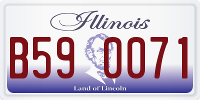 IL license plate B590071