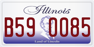 IL license plate B590085
