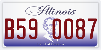 IL license plate B590087