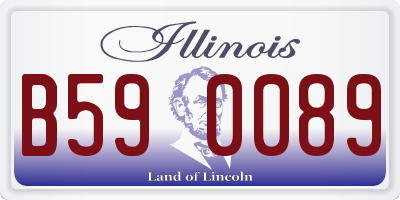 IL license plate B590089