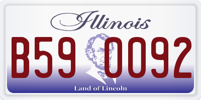 IL license plate B590092