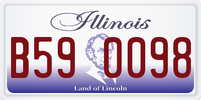 IL license plate B590098