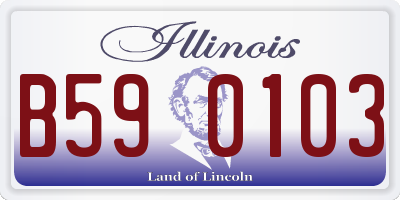 IL license plate B590103