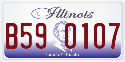 IL license plate B590107