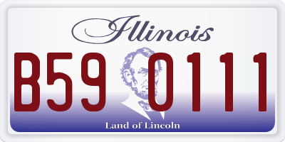 IL license plate B590111
