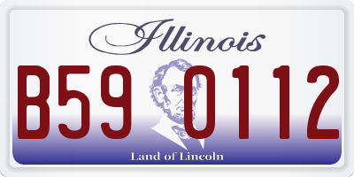 IL license plate B590112