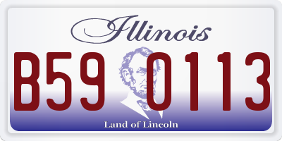 IL license plate B590113