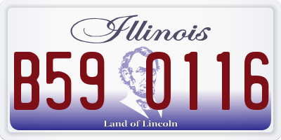 IL license plate B590116