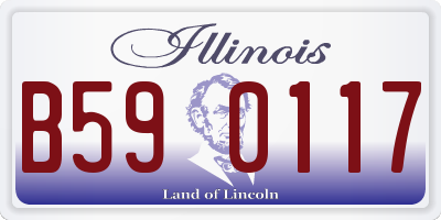 IL license plate B590117