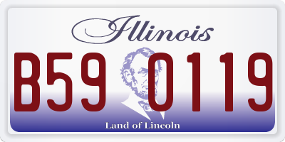 IL license plate B590119