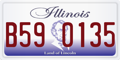 IL license plate B590135