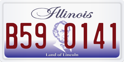 IL license plate B590141