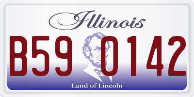 IL license plate B590142