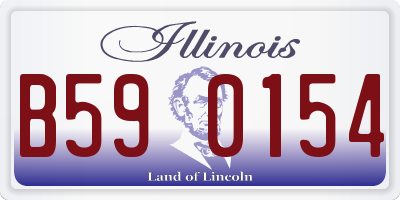 IL license plate B590154