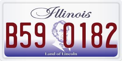 IL license plate B590182