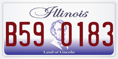 IL license plate B590183