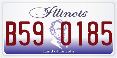 IL license plate B590185
