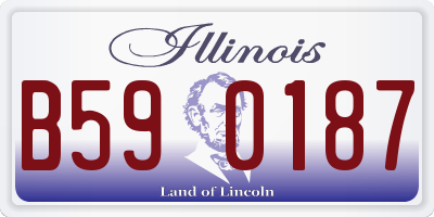 IL license plate B590187