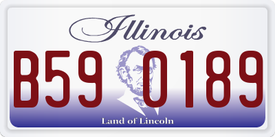 IL license plate B590189