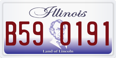 IL license plate B590191