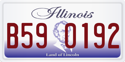 IL license plate B590192