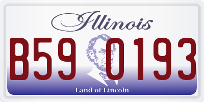 IL license plate B590193