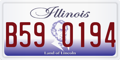 IL license plate B590194