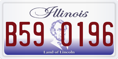 IL license plate B590196