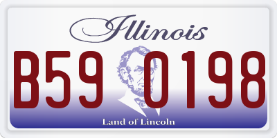 IL license plate B590198