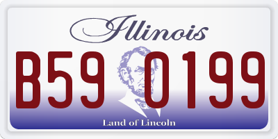 IL license plate B590199