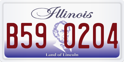 IL license plate B590204