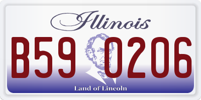IL license plate B590206