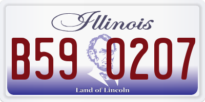 IL license plate B590207