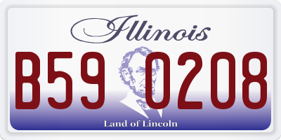 IL license plate B590208