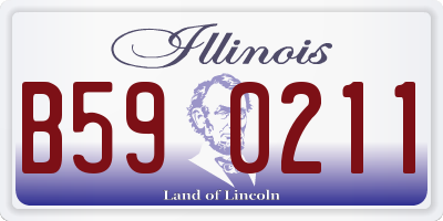 IL license plate B590211
