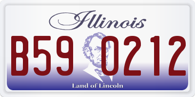IL license plate B590212